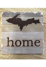 COUNTER ART UP Weathered slat sq coaster