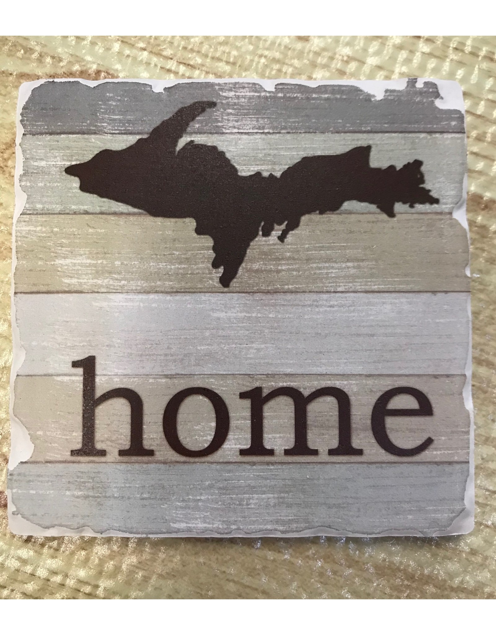 COUNTER ART UP Weathered slat sq coaster