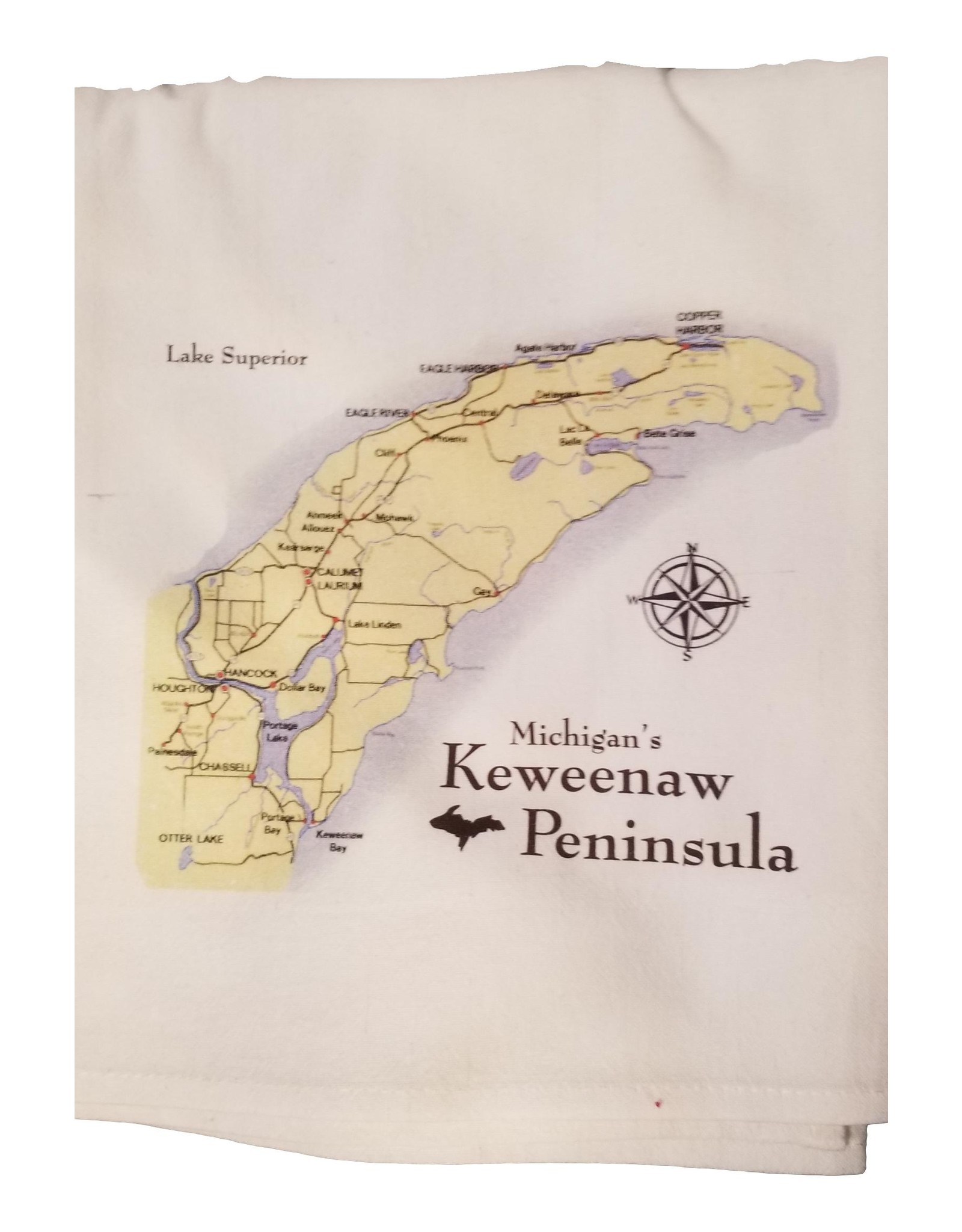 MONKEY BUSINESS Keweenaw Peninsula Map Towel