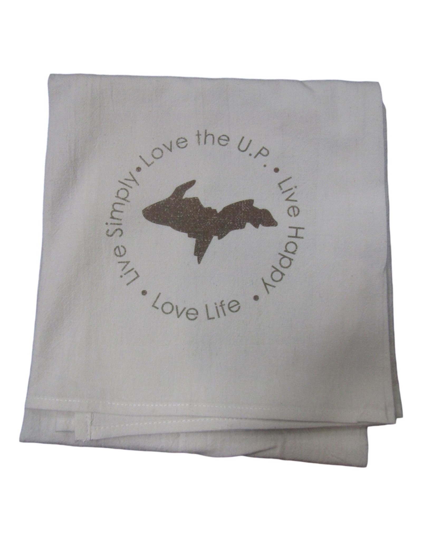 MONKEY BUSINESS "Live Simply, Love the U.P.' Flour Sack Towel