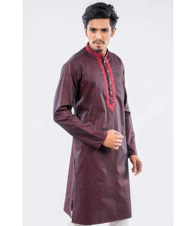 Family Kurta Dark Red