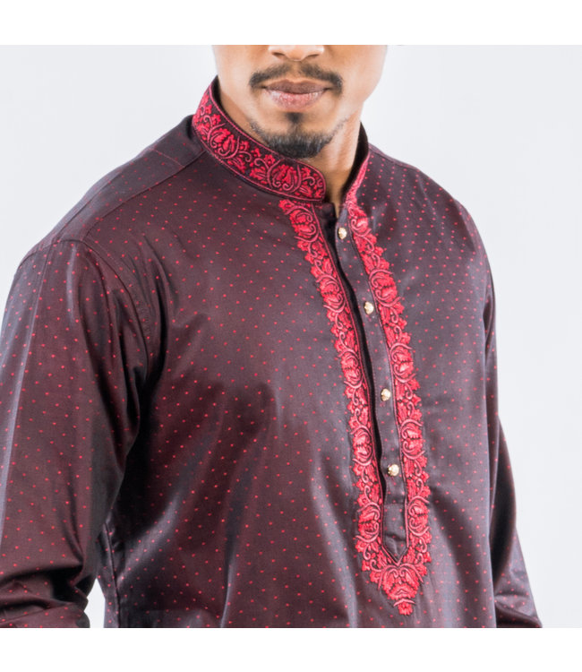Family Kurta Dark Red