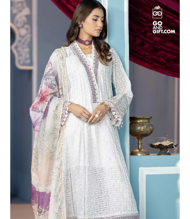 Adan's Libas Chikankari Lueur Pearl