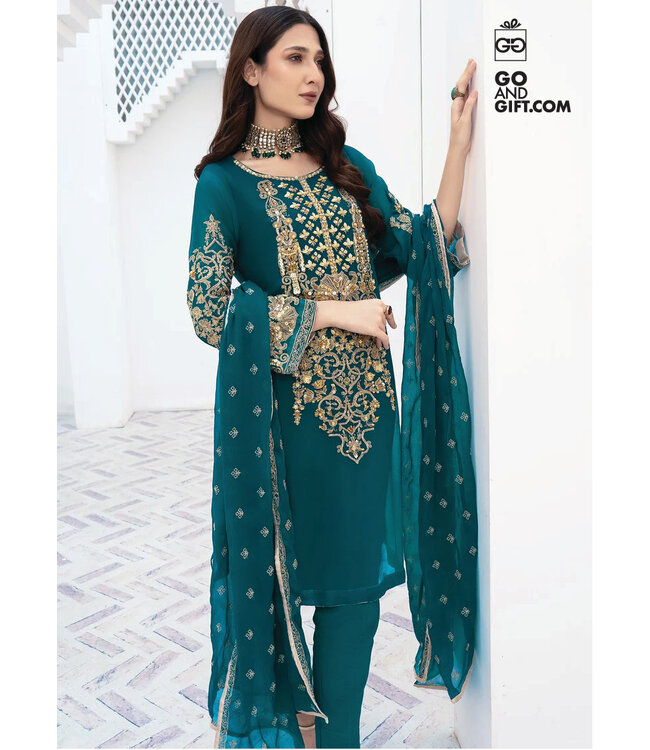 Laleen Laleen-Gulrekh-Teal-Pret-PK