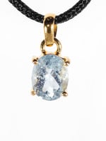 Minerals & Mystics Aquamarine 14K Vermeil Pendant