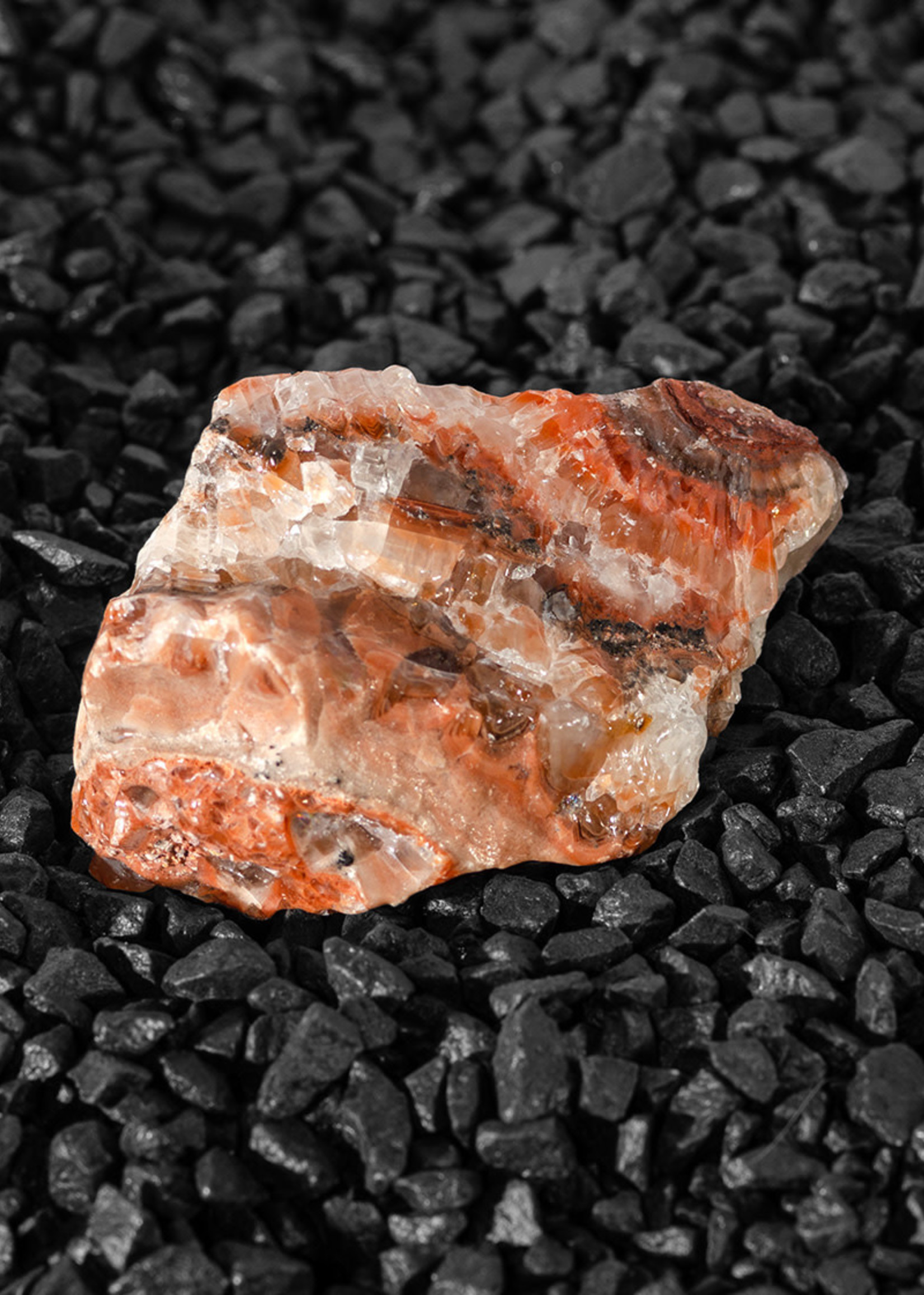 Minerals & Mystics Calcite Red Unpolished