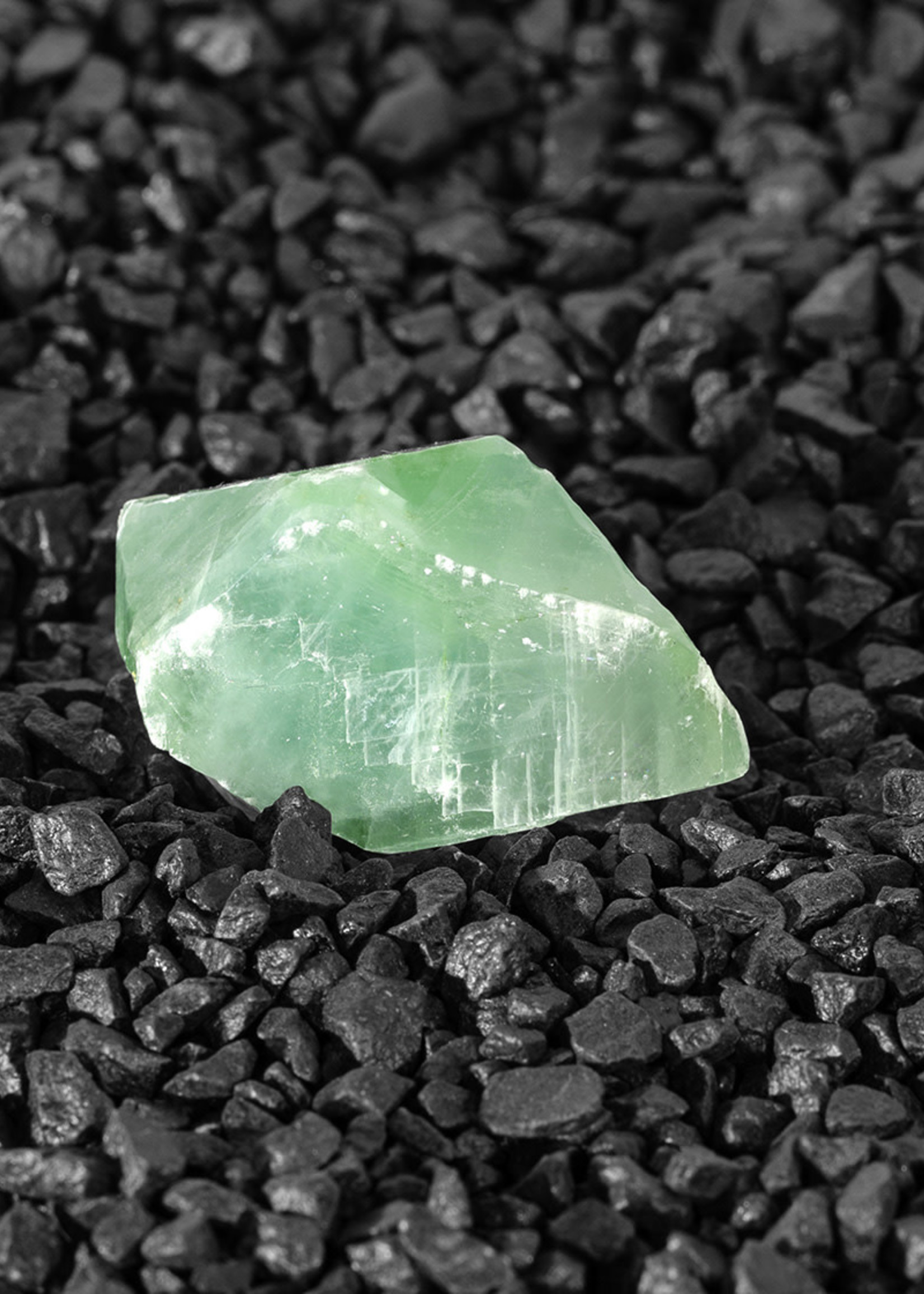 Minerals & Mystics Calcite Green Unpolished