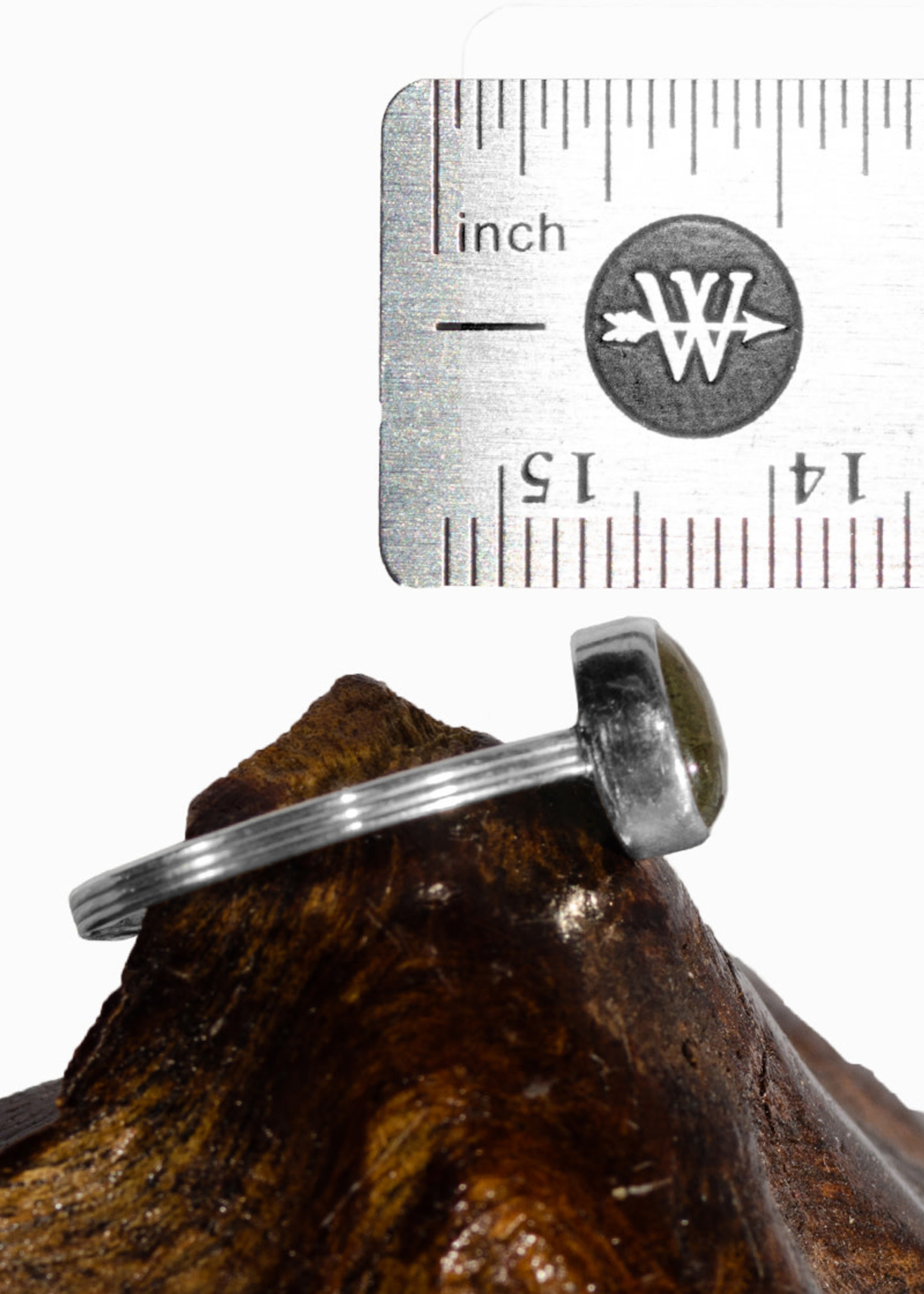 Minerals & Mystics Labradorite SM Etched Simple Band Ring