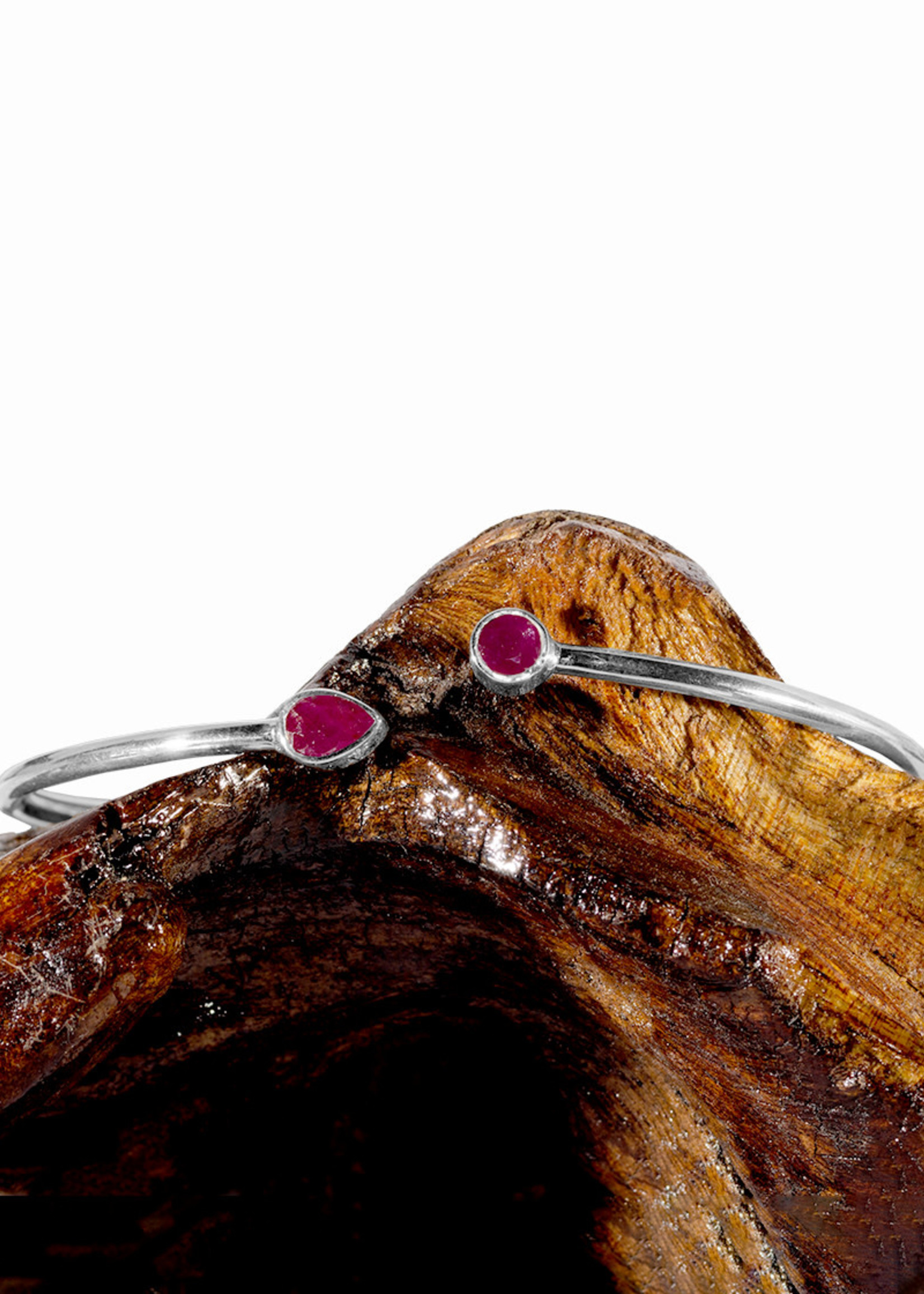 Minerals & Mystics Ruby Flexible Cuff Bracelet
