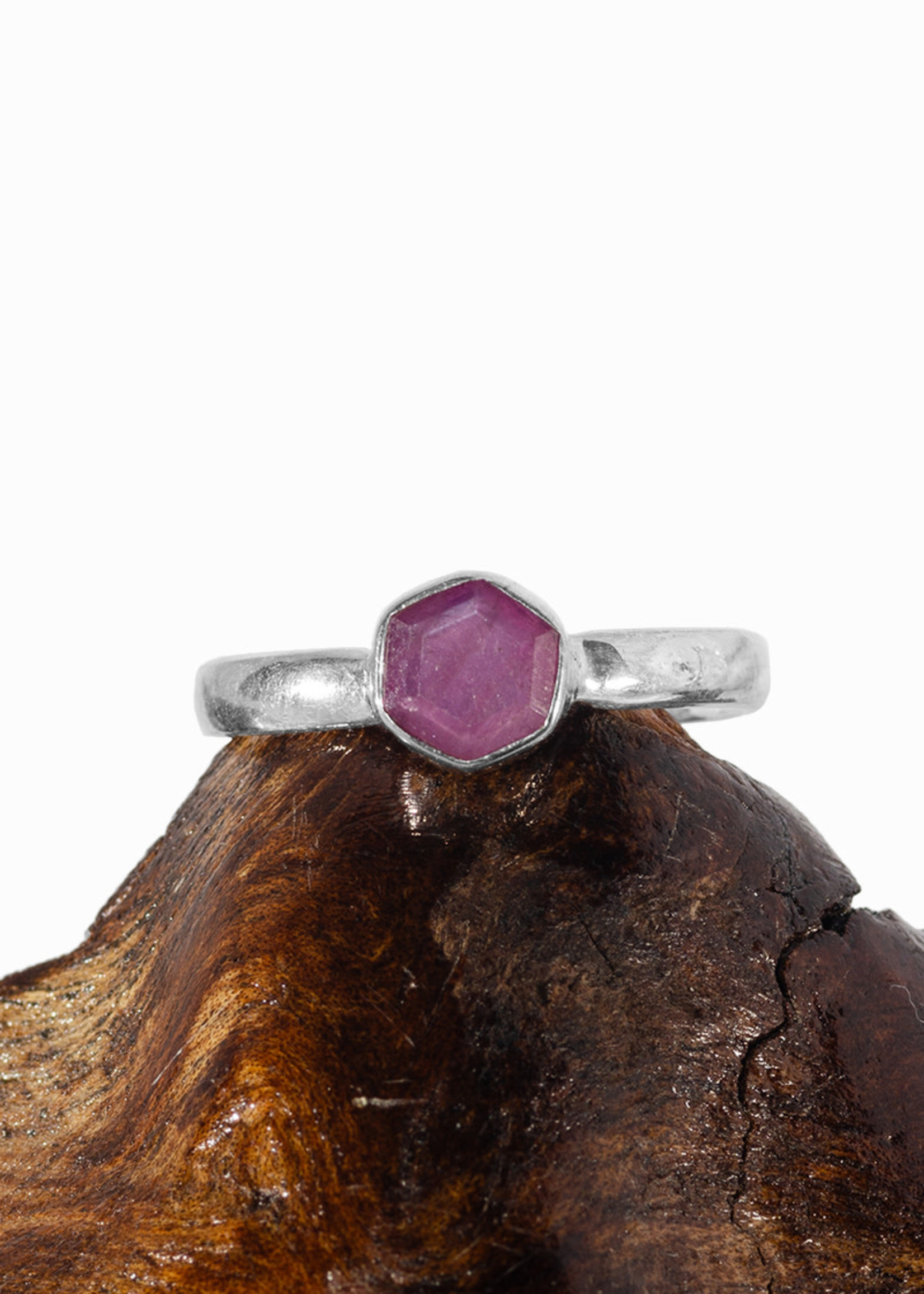 Minerals & Mystics Ruby Bezel Set Ring