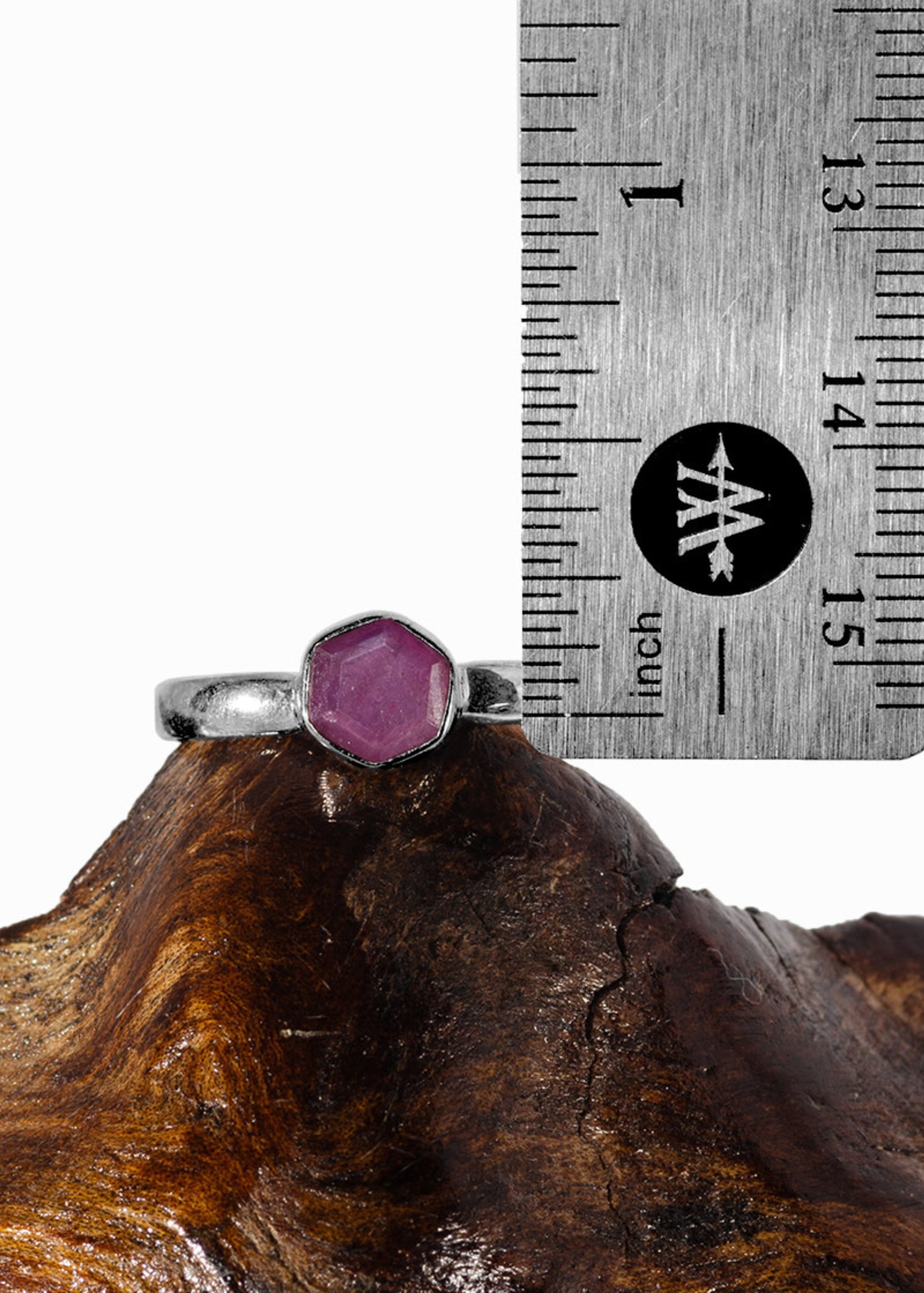 Minerals & Mystics Ruby Bezel Set Ring