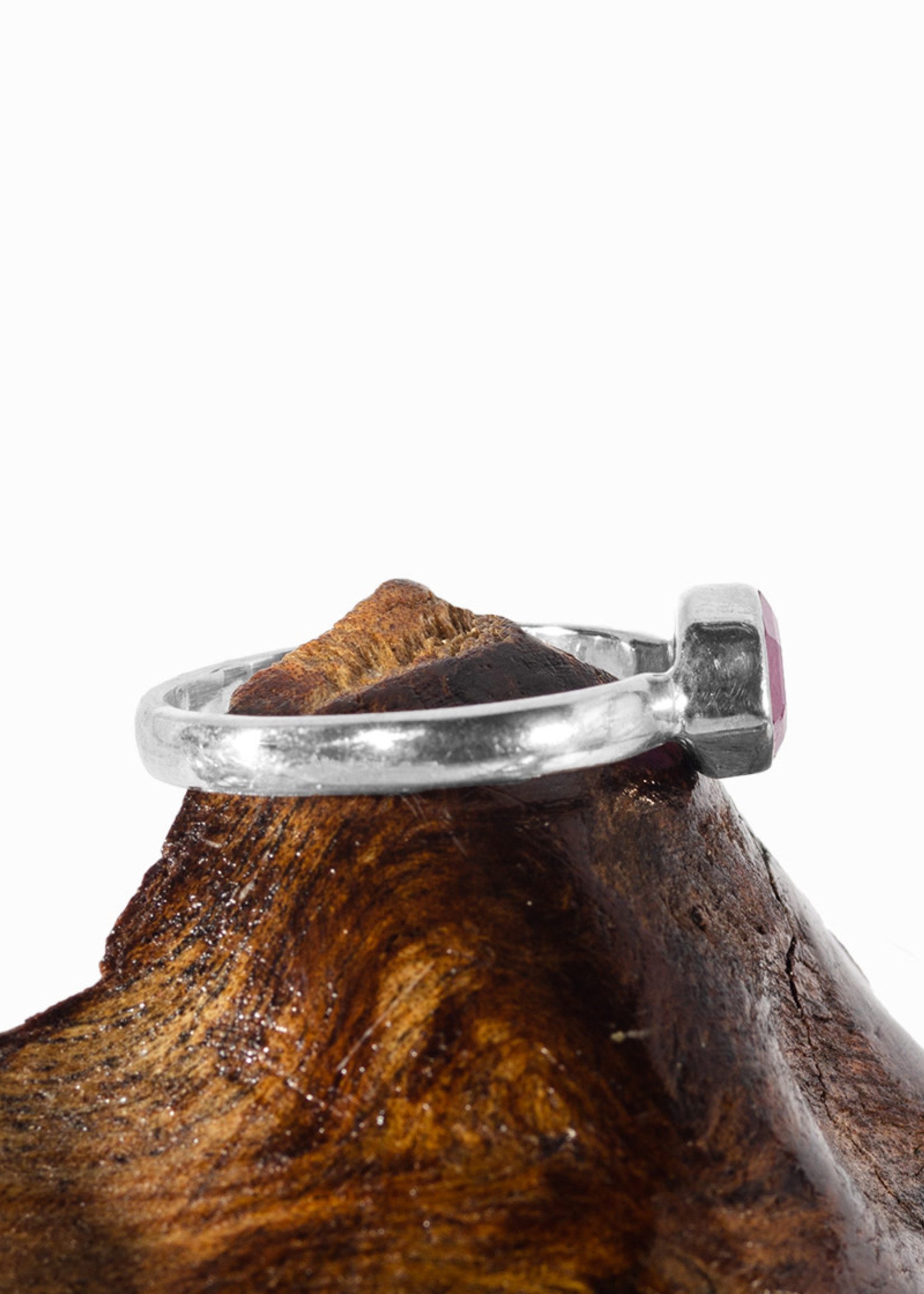 Ruby Bezel Set Ring - Minerals and Mystics