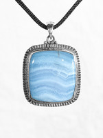 Minerals & Mystics Blue Lace Agate Pendant