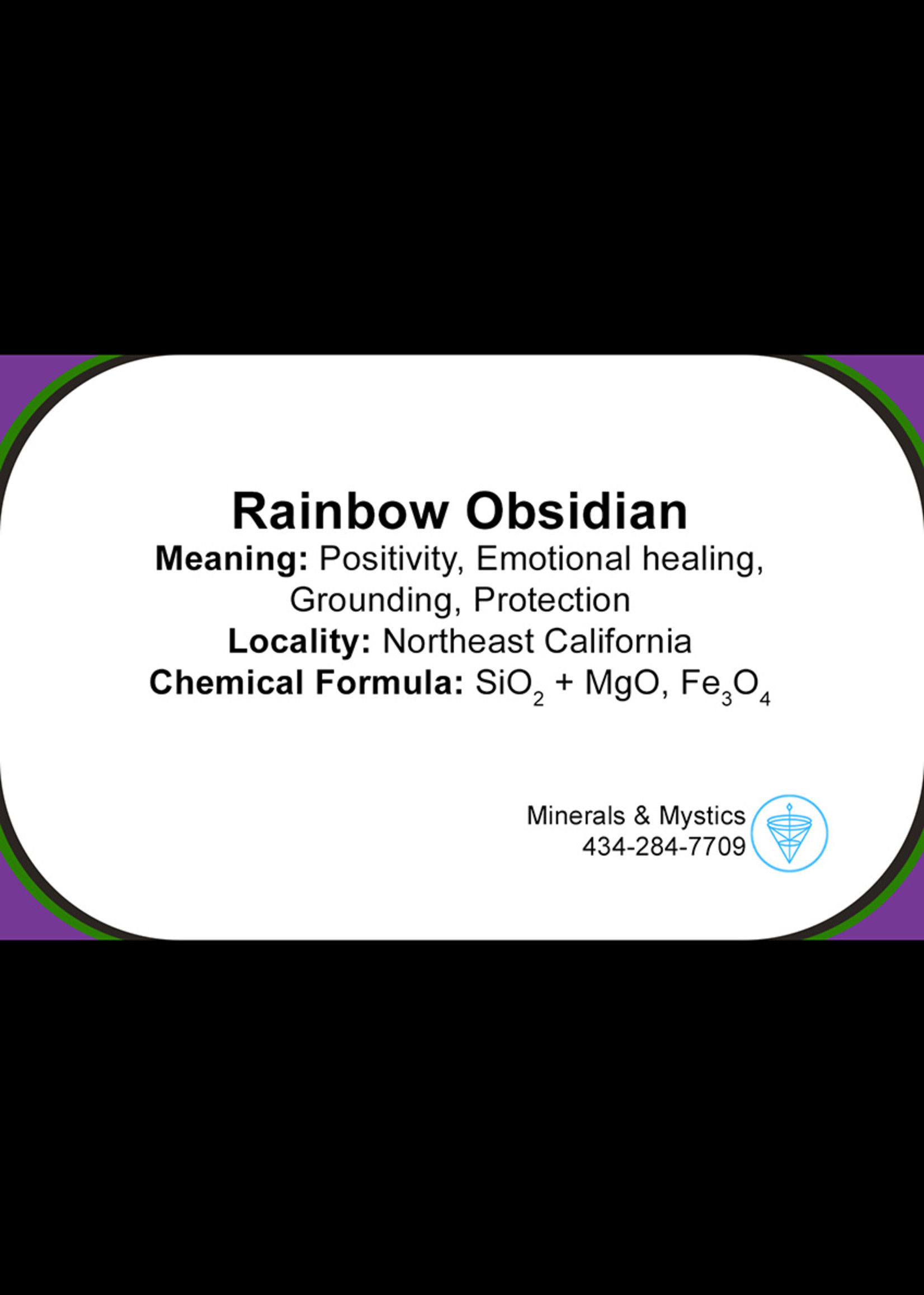 Minerals & Mystics Rainbow  Obsidian Heart