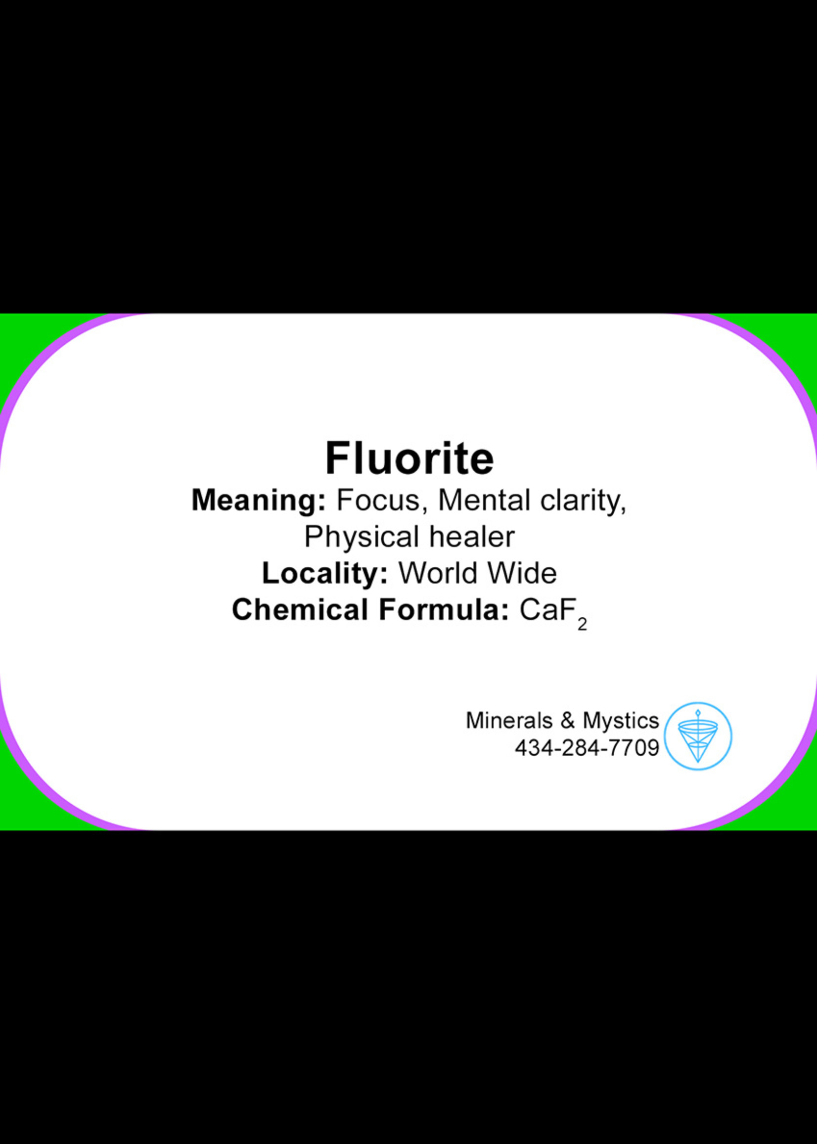 Minerals & Mystics Fluorite Polished Freeform