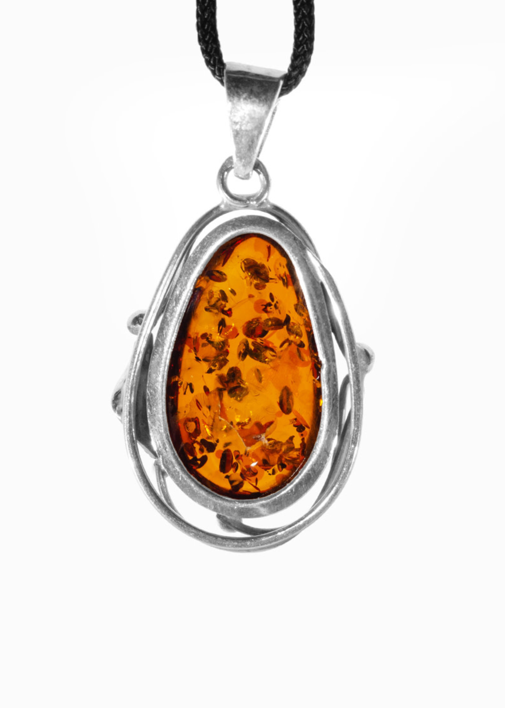 Minerals & Mystics Amber with Lily Pendant