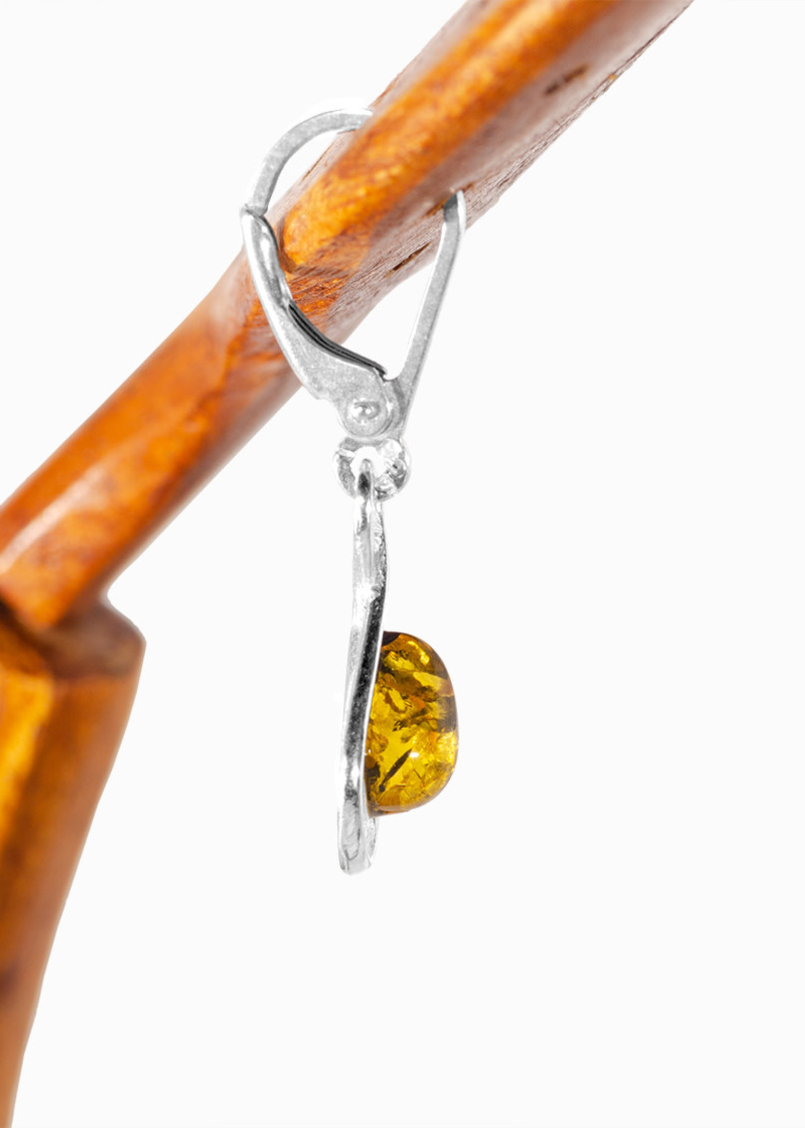 Minerals & Mystics Amber Simple Teardrop Earrings