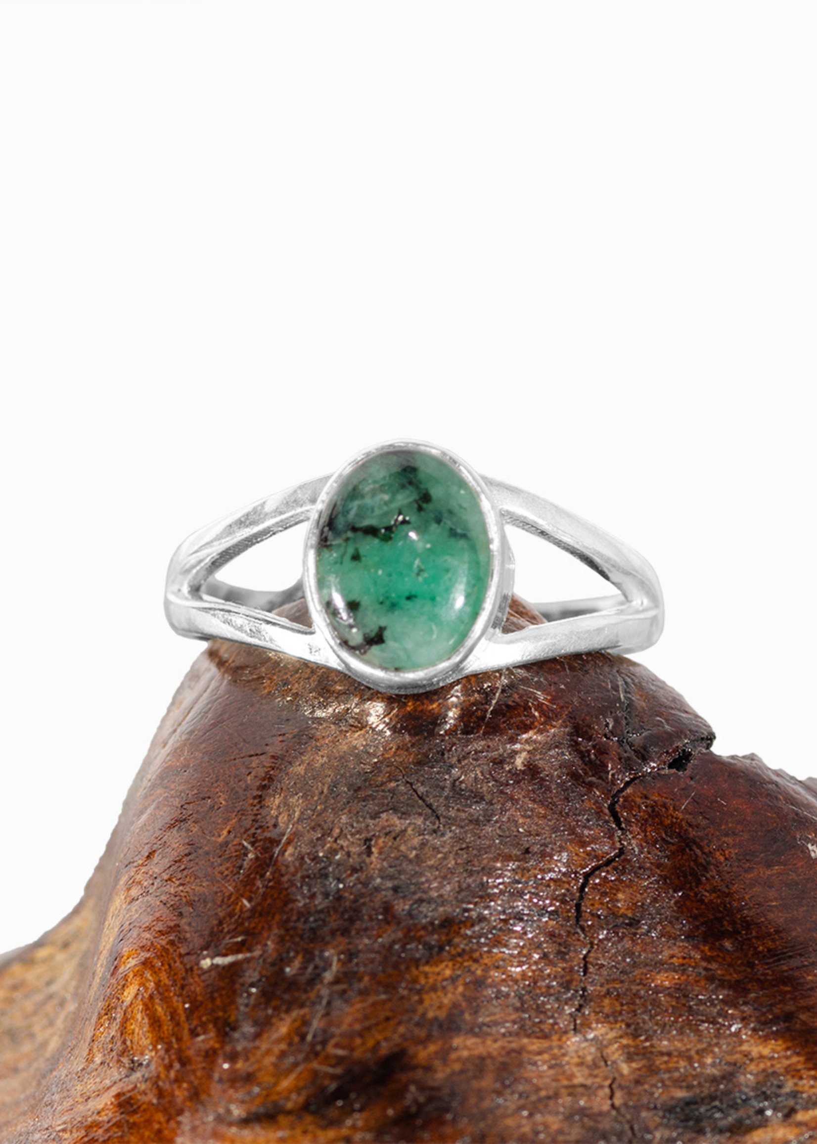 Minerals & Mystics Emerald Band Ring
