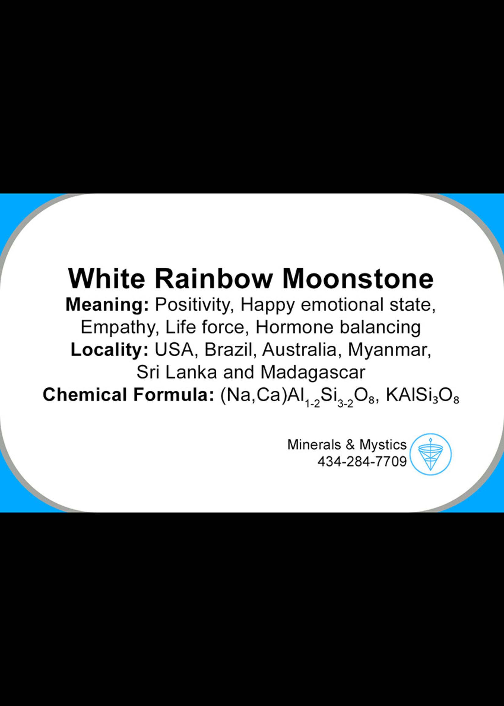 Minerals & Mystics White RB Moonstone Oval Pendant