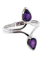 Crystal Earth CE Feature Ring Amethyst