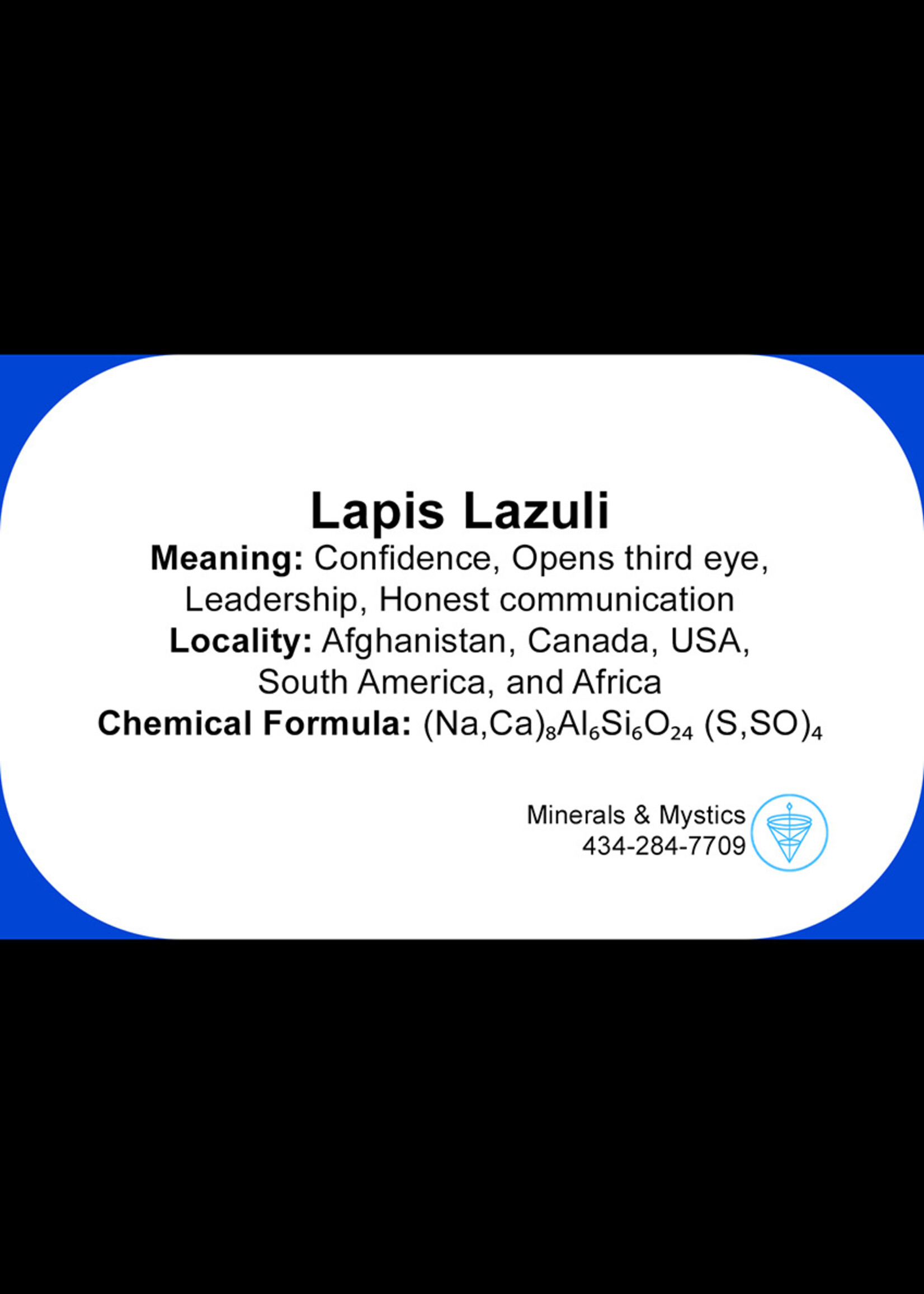 Crystal Earth CE Lapis Wisdom of Tear Ring