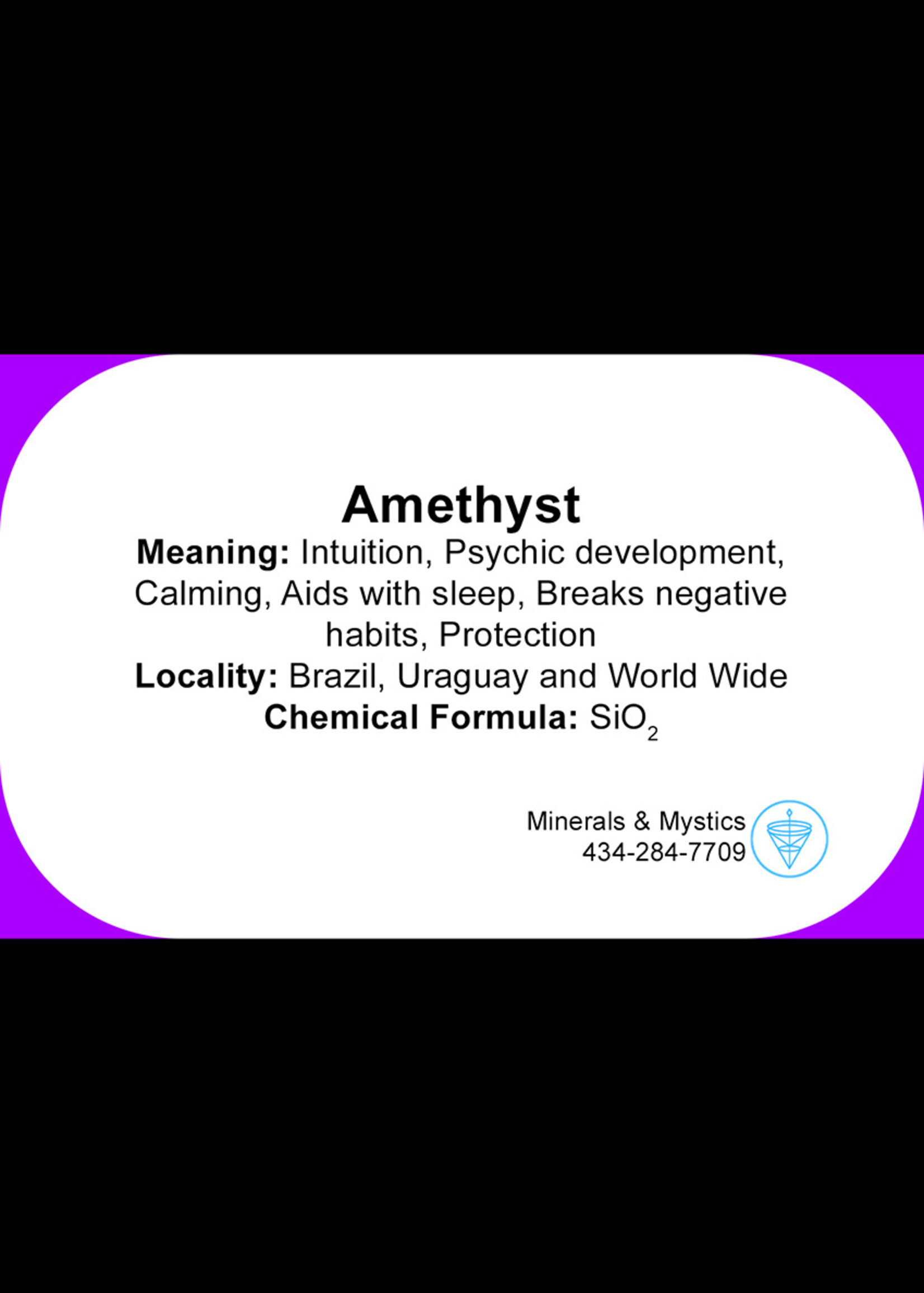 Crystal Earth CE Feature Ring Amethyst