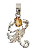 Crystal Earth CE Scorpion Pendant Yellow Topaz