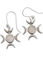 Crystal Earth CE Triple Goddess Moonstone Earrings