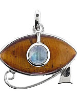 Crystal Earth CE Eye of Horus Tiger Eye Pendant