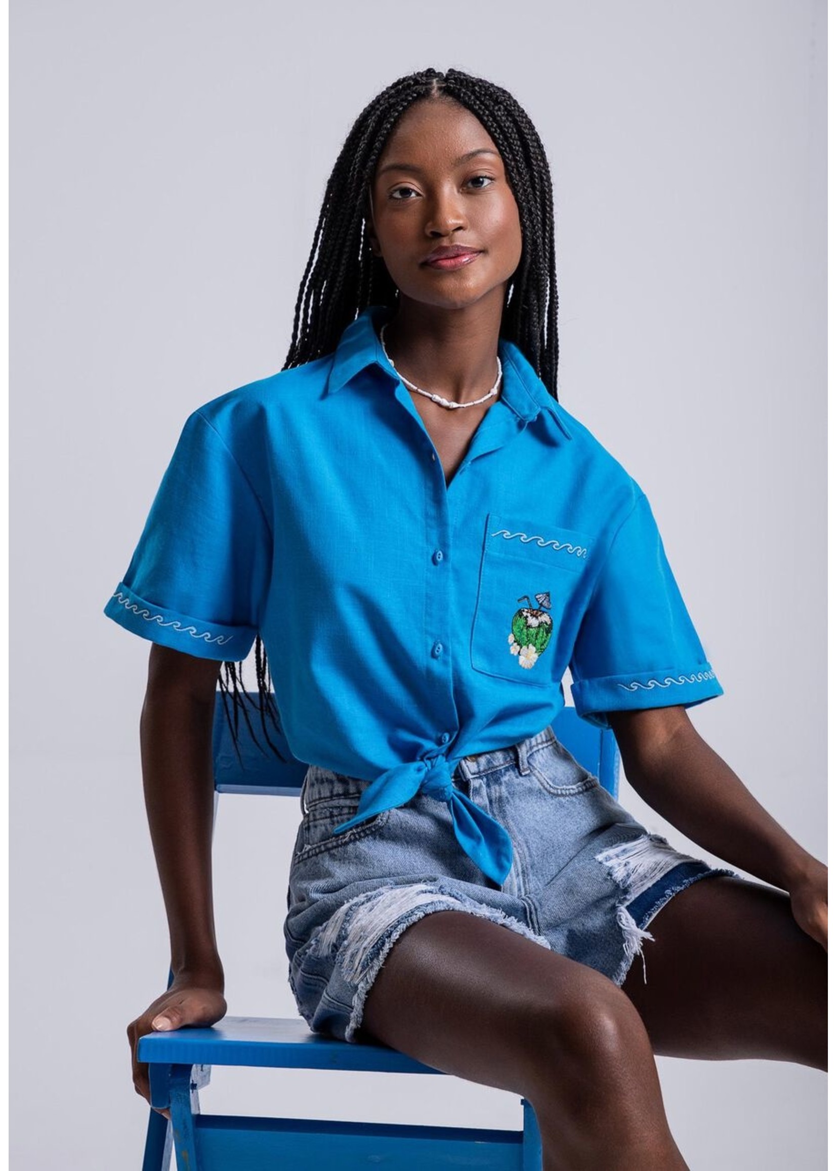 LezaLez BLOUSE LEZ 5876 BOUTON