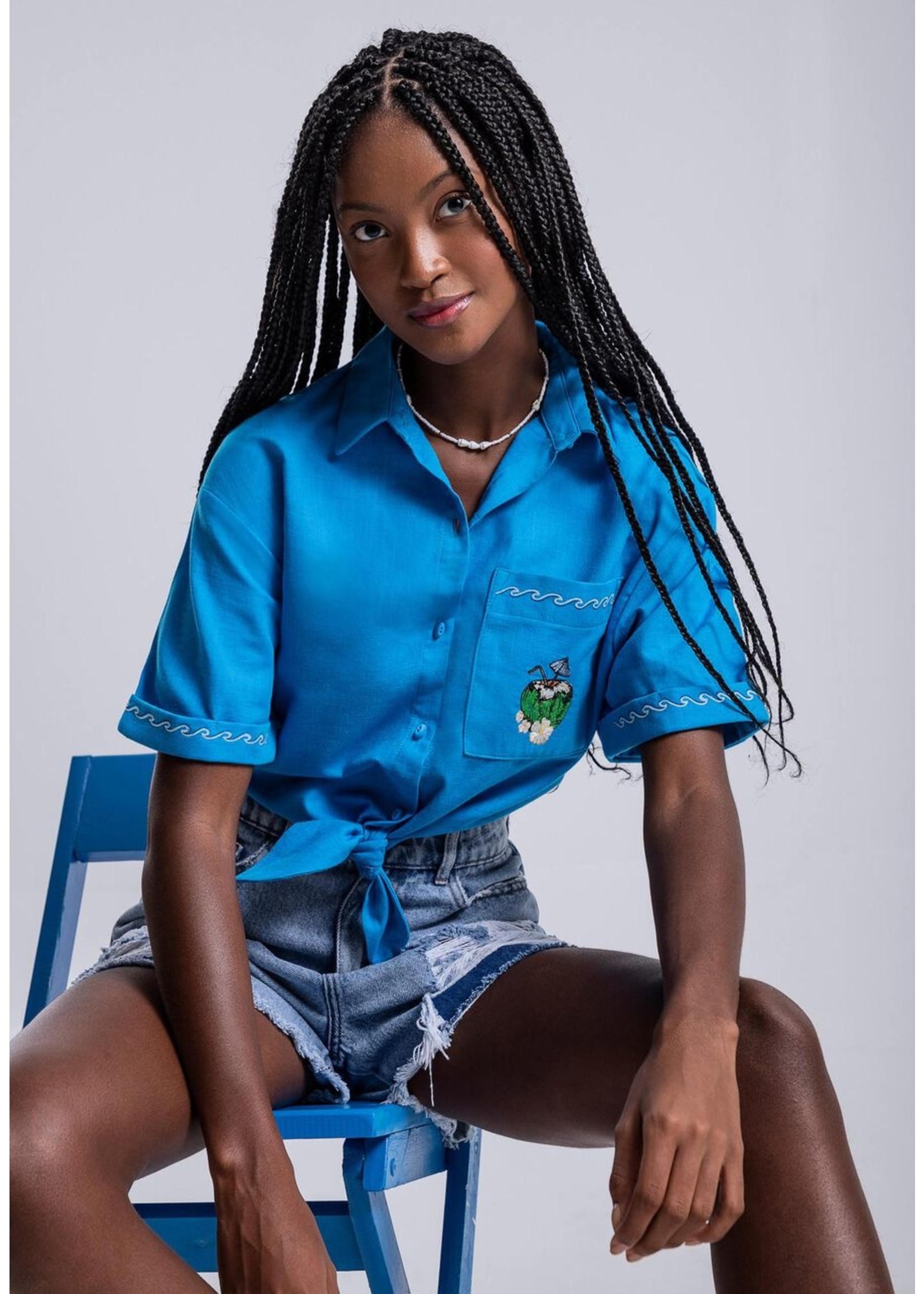 LezaLez BLOUSE LEZ 5876 BOUTON
