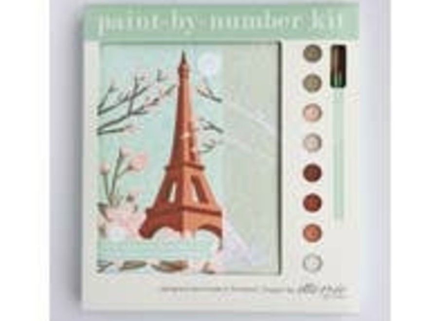 PAINT BY NUMBER KIT - Elle Cree, Eiffel Tower with Cherry