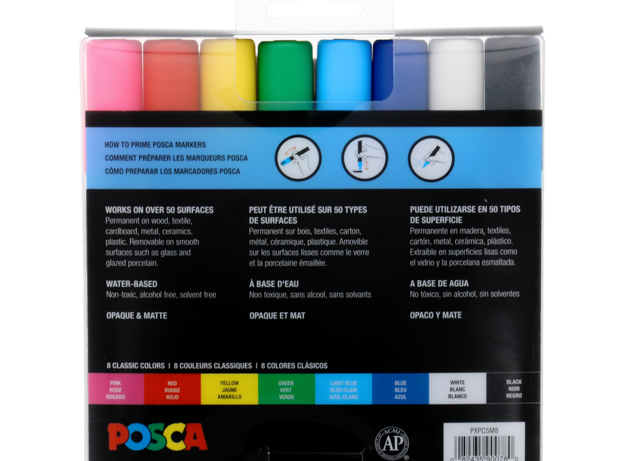 Posca Paint Marker Set PC-1M 8 Extra Fine Tapered Tip Free Shipping