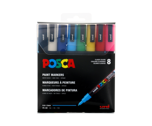 Posca 8-Color Paint Marker Set, PC-3M Fine