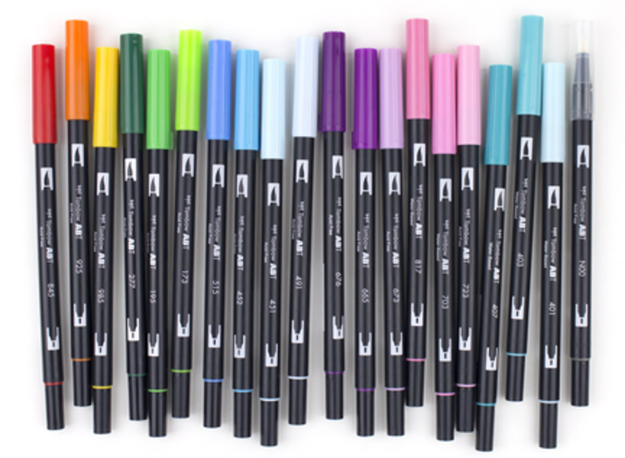 TOMBOW DUAL BRUSH PEN SET - Tropical, 10 Colors