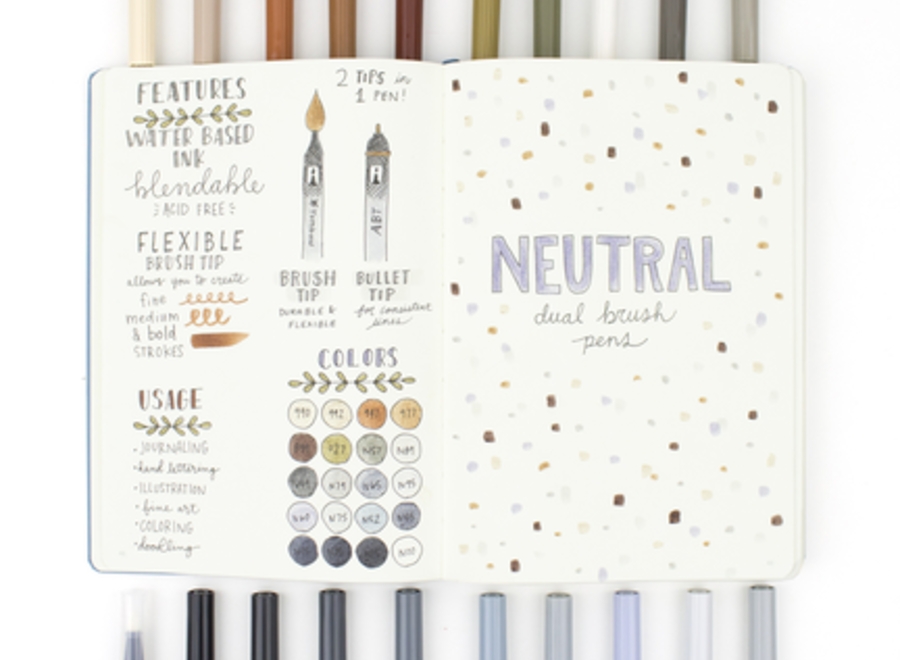 Tombow Dual Brush Pen - Portrait - 10 Color Set