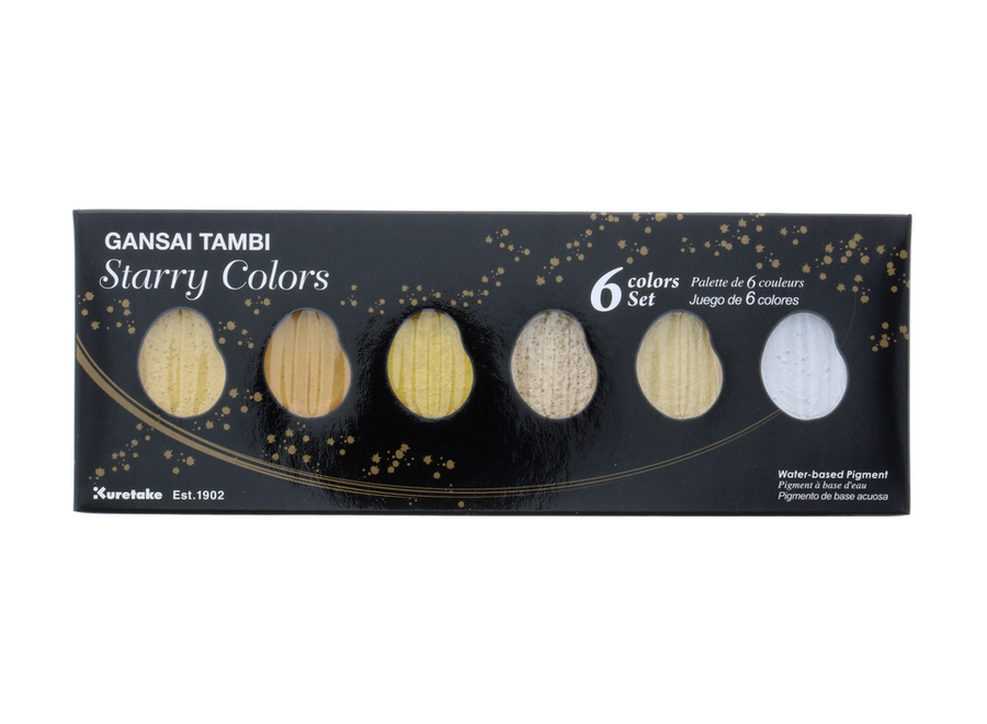 GANSAI TAMBI METALLIC WATERCOLOR SET - Starry, 6 Colors