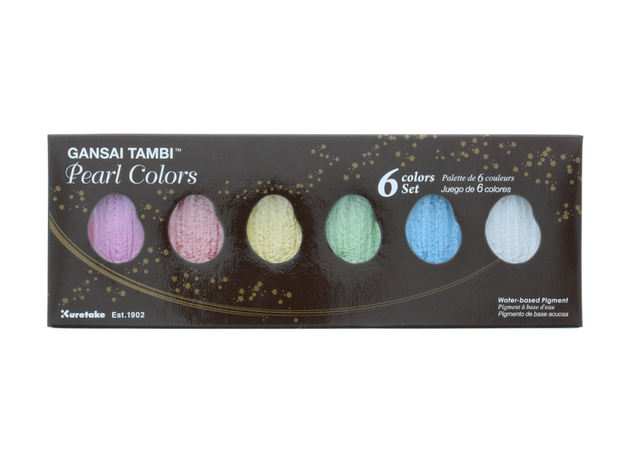 GANSAI TAMBI METALLIC WATERCOLOR SET - Pearl, 6 Colors