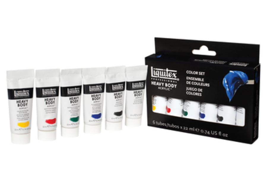 Liquitex Professional Soft Body Acrylic Paint, 6 x 22ml (0.74-oz), Mixing  Set