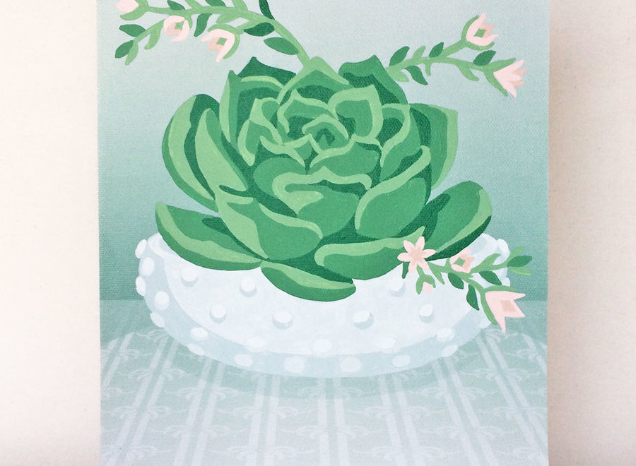 PAINT-BY-NUMBER KIT - Elle Cree, Blooming Succulent