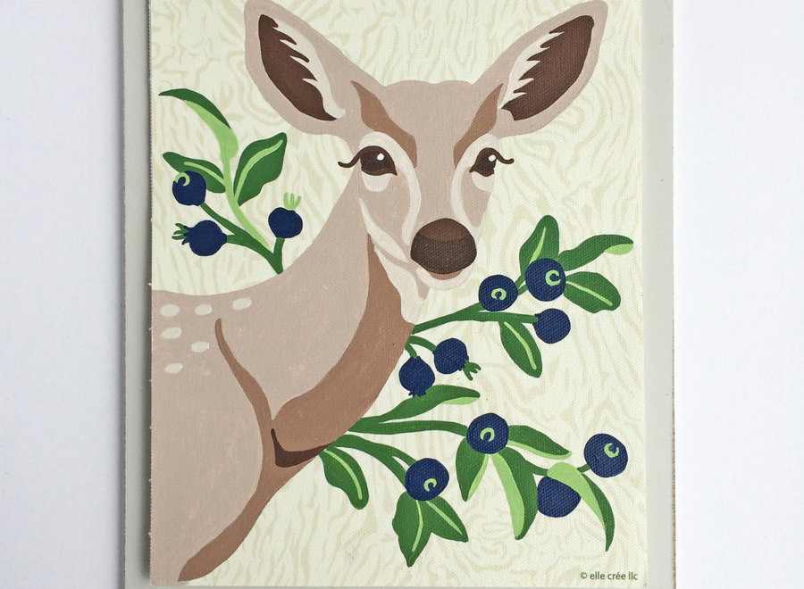 Deer wtih Huckleberries Paint-by-Number Kit