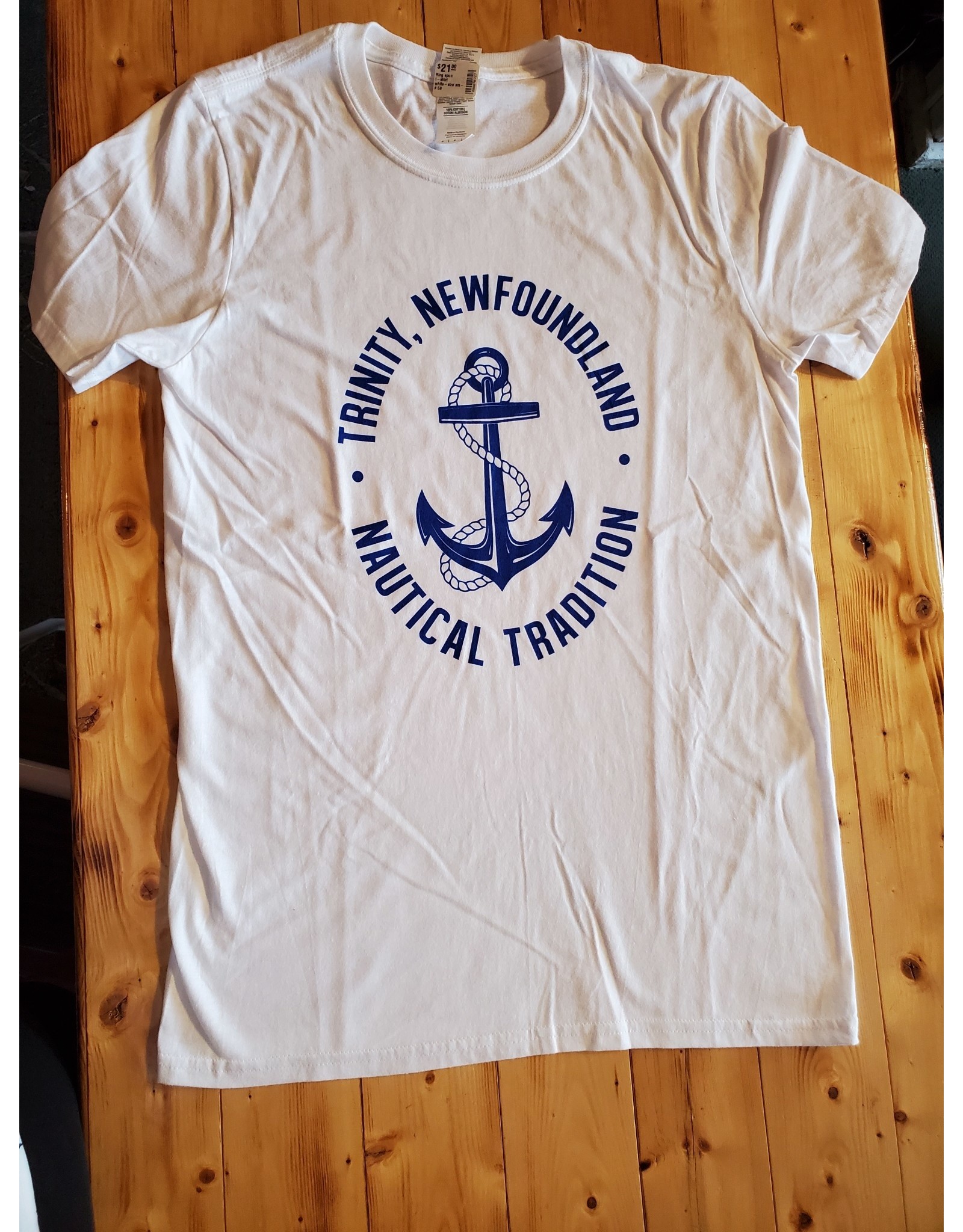 Tall Ships Ring Spun t-shirt white-Size Lg- # 58