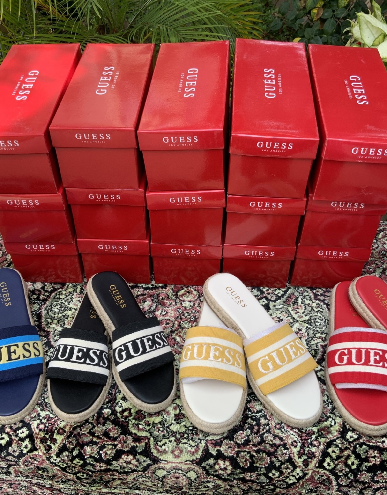 guess carlita espadrille slide sandals