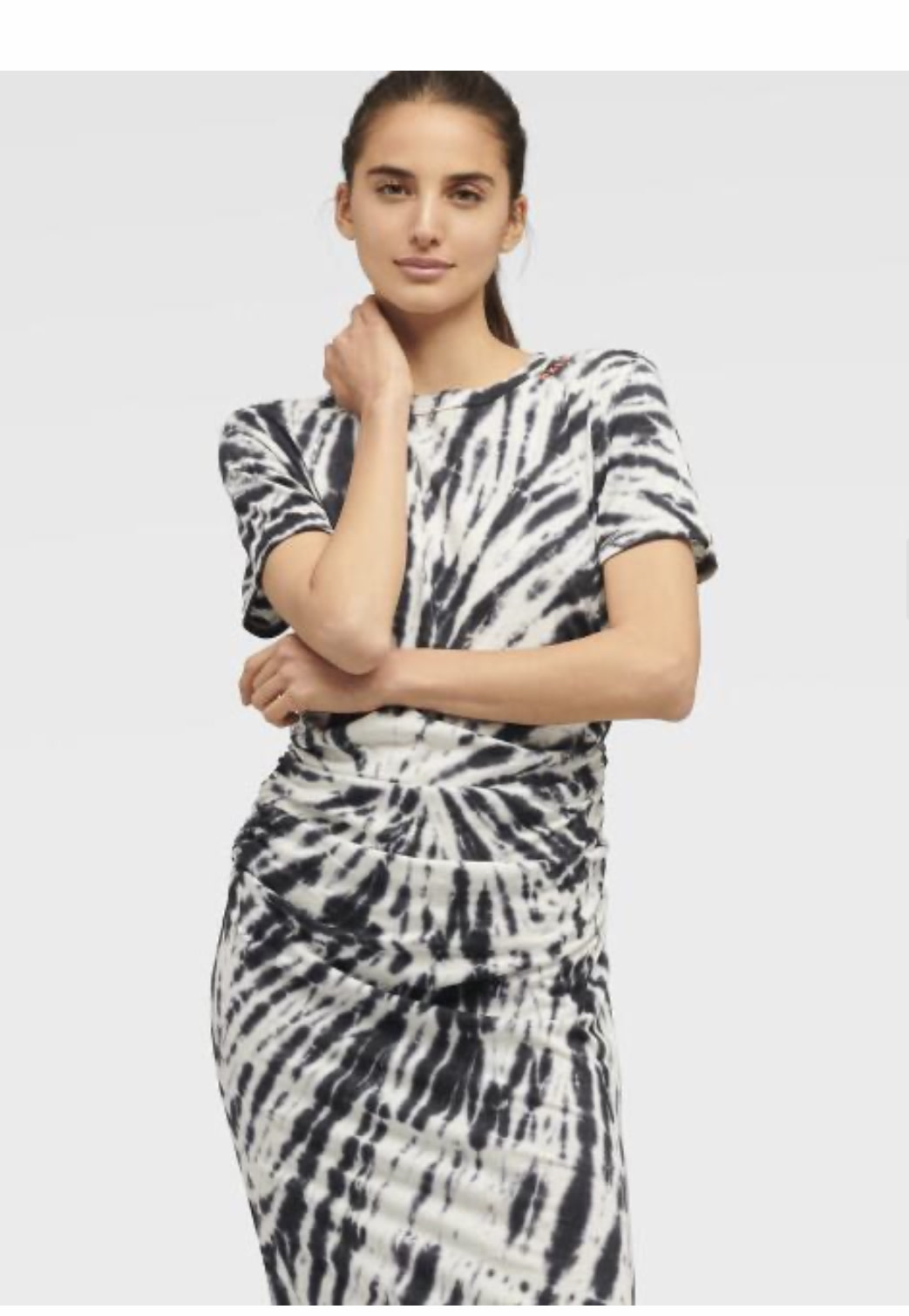 ruched tee shirt dress