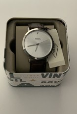 Fossil Fossil Watch White Silver Leather Strap