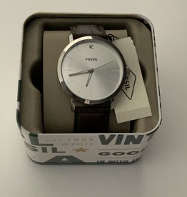 Fossil Fossil Watch White Silver Leather Strap