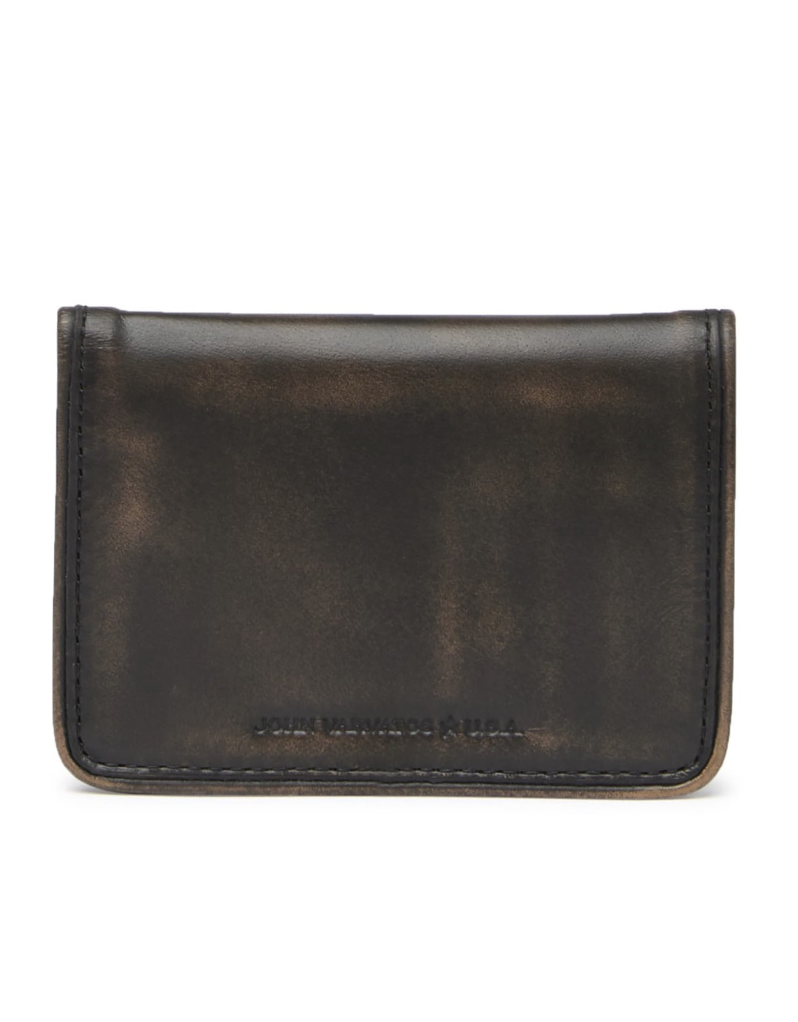 John Varvatos John Varvatos Folding Credit Card Case Brush Off Leather