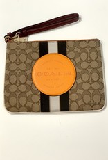 Coach Coach Dempsey Gallery Pouch Sig Jacquard with Stripe & Coach Patch