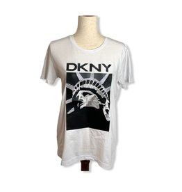 DKNY DKNY Matte Logo Glitter Lady Liberty T-Shirt