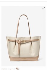 Michael Kors Michael Kors Emilia Large Canvas & Crocodile Embossed Tote Bag